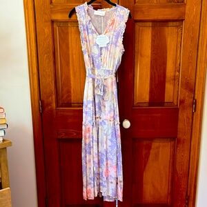 Walker & Wade beautiful Floral Sleeveless Maxi Dress size S